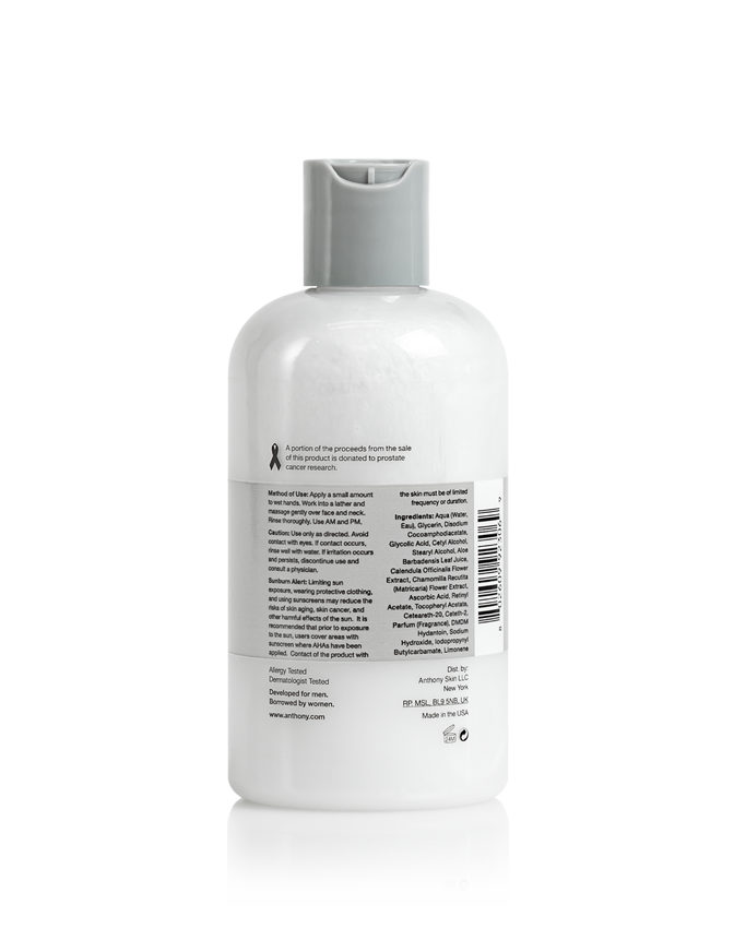Glycolic facial cleanser